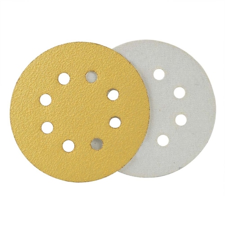Superior Pads And Abrasives 120 Grit 5 Inch Diameter 8-Hole Hook & Loop Sanding Paper (Ceramic Aluminum Oxide), PK 25 SD582H